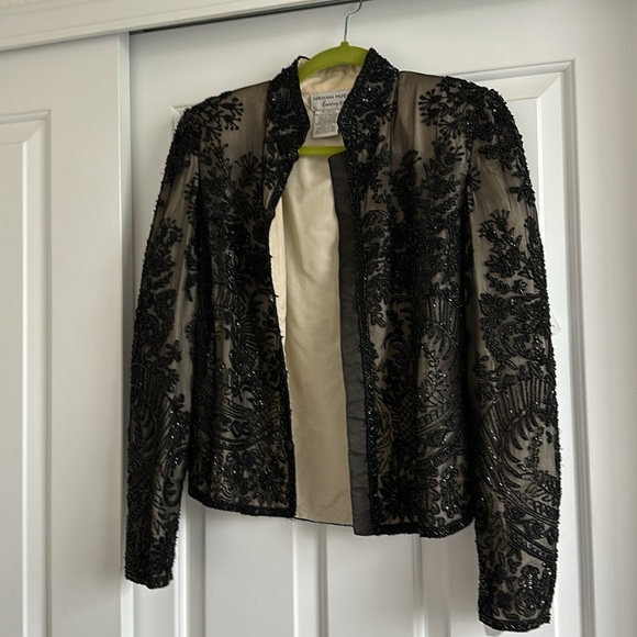 Vintage Adrianna Papell Beeaded Blazer S - Picture 2 of 10